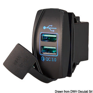 Dual USB quick charge plug