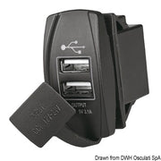 Dual USB-A port current plug