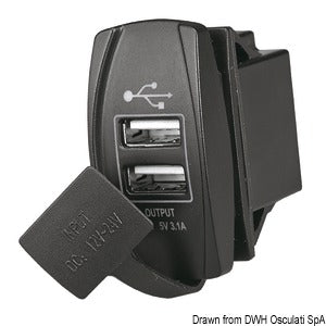 Dual USB-A port current plug