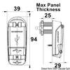 Dual USB-A socket watertight IPx6