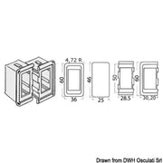 Plastic bezel for switch, closing plug