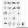 Rocker lighted symbols f. Marina R Anchor winch
