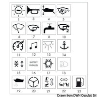 Rocker lighted symbols f. Marina R Anchor winch
