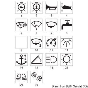 Oval toggle f. Marina TOP switch Extractor fan