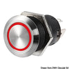 FLAT S.S. switch (ON)-OFF 12 V blue