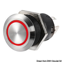 FLAT S.S. switch (ON)-OFF 12 V blue