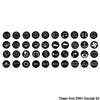 Set of 40 marine stickers for Flat vandalism-proof switches type 14.215.xx