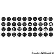 Set of 40 marine stickers for Flat vandalism-proof switches type 14.215.xx