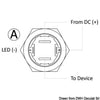 FLAT S.S. switch (ON)-OFF 12 V blue