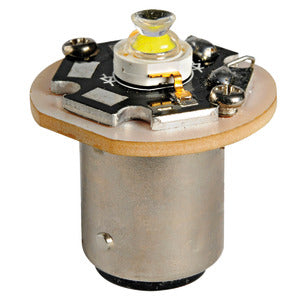 BA15D LED bulb for anchor lights, aligned bayonet pins