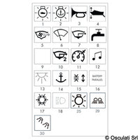 Rocker lighted symbols Courtesy light