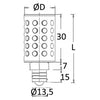 LED SMD light bulb with E14 connection