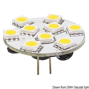 Led Light SMD G4 12/24v rear connection