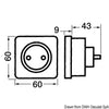 AC socket 220V Schuko type black