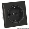 AC socket 220V Schuko type black