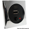 USB port 5 V chromed