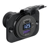 Digital voltmeter + dual USB plug Type A+C