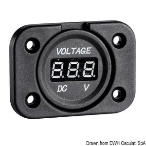 Digital voltmeter 8/32 V recess mounting