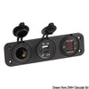 Digital voltmeter and ammeter 12V USB-A + USB-C