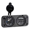 Digital recess voltmeter + double USB A-C