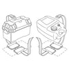 Double plate designed to fasten batteries or tanks