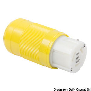 Marinco bipolar monophase 3-wire plug