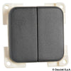 ON-OFF double switch dark grey
