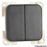 ON-OFF double switch dark grey