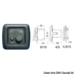 Electronic dimmer 40 W dark grey