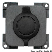 Telephone/lighter socket for outdoors dark grey