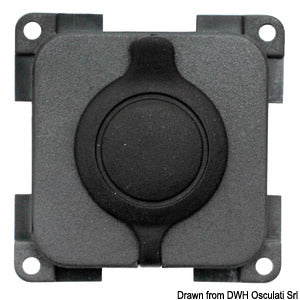 Telephone/lighter socket for outdoors dark grey