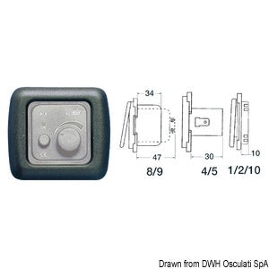 Single screw cover dark grey
