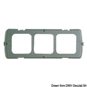 Triple mounting kit dark grey