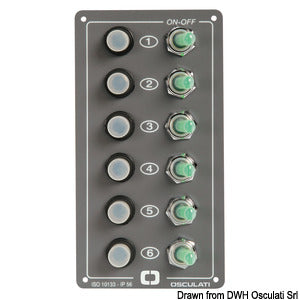 Elite electric control panel 6 switches