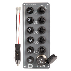 Electric control panel 5 switches + lighter plug