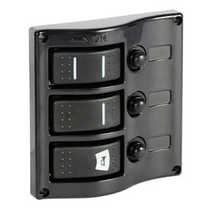 Control panel 3 flush rocker switches pol.graphite