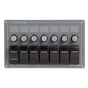 Horizontal electric panel w/7 switches