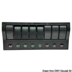 PCP Compact electric panel w/8 switches