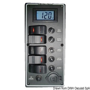 Electrical panel PCAL series with 9/32V digital voltmeter