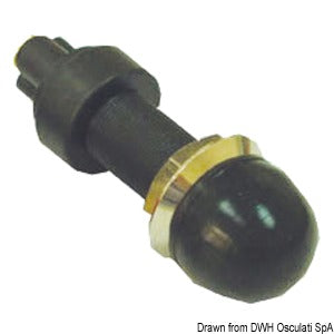 Watertight brass push button black
