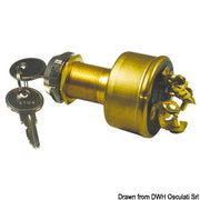 Watertight ignition key 5 positions brass