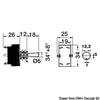 Toggle switch (ON)-OFF 2 terminals