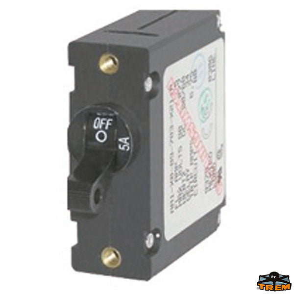 A-series AC≈DC single pole toggle circuit breakers black lever Trem L0705521