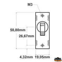 A-series AC-DC single pole toggle circuit breaker black lever 5A - Model 7200B - Max power 5A - Screw center distance 42.16 mm - 16 mm recessed hole [L0705521]