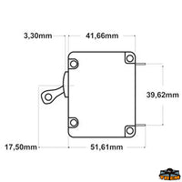 A-series AC-DC dual poles toggle circuit breakers black lever model 7241B - Model 7241B - Max power 50A - Screw center distance 42.16 mm [L0750522]