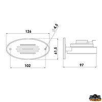 Recessed electric horn 5A - Volts 12 - Amp 5 - Power dB 112 - Impedance 500Hz [L0606102]
