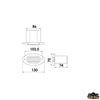 Recessed electric horn 100 dB - At 12 - Amp 5 - Power dB 100 - Recessed mm86x50x74 (Depth) [L0200108]