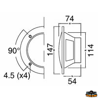 Pair of watertight loudspeackers - 6.5” model [L4601120]