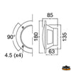 Pair of watertight loudspeackers - 6.5” model [L4601150]