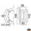 Pair of watertight loudspeackers - 6.5" model - white colour [L4601065]